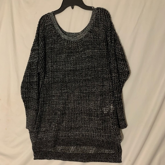 🔥Point zéro size1X Dark Grey Knit Drop Shoulder Sweater, lightweight … - Picture 2 of 10